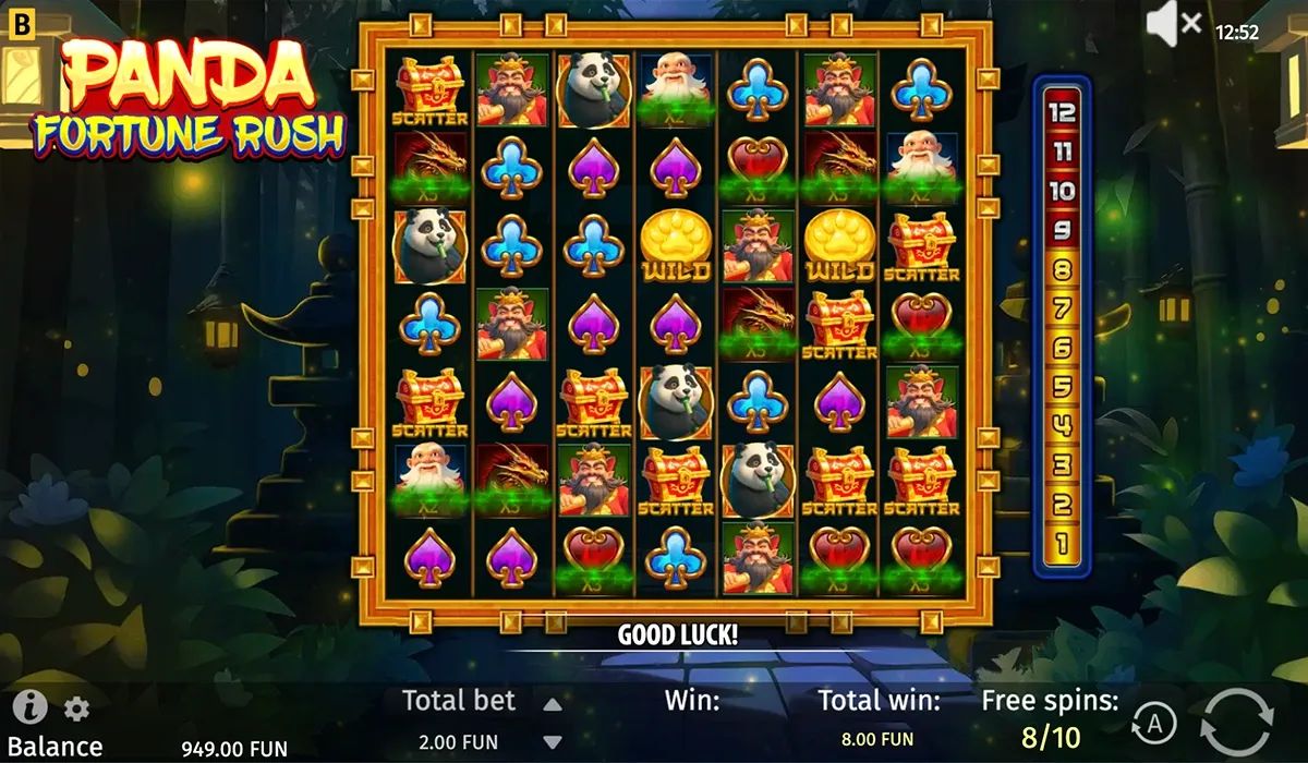 panda fortune rush casino game